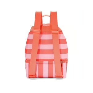 Victoria's Secret Pink Coral Stripe Drawstring Backpack 2-in-1 Cooler